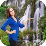 waterfall photo frames android application logo